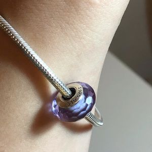 Purple Pandora Murano Glass Charm